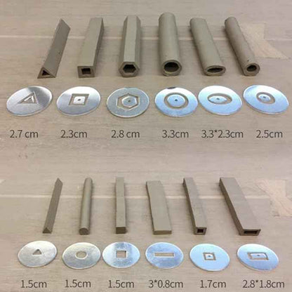 Clay Extruder Gun, Clay Extruder Tool with 12 Different Molds, Multicolor