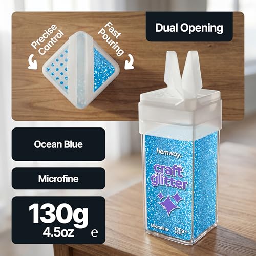Craft Glitter Shaker Ocean Blue 110g Microfine (3.8 Ounce)