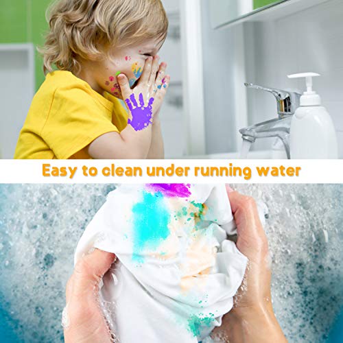Ink Pad 24 Colors Finger Washable Craft Ink Pad for Kids Stamp (24 Count)