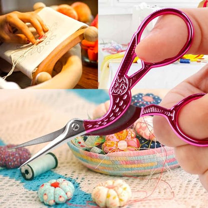 3.6" Little Bird Scissors with Artificial Leather Cover for Crafts