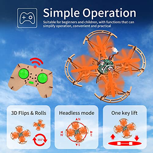 Diy Mini Wooden Drone RC Quadcopter Building Kits for Kids or Beginner