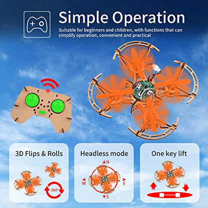 Diy Mini Wooden Drone RC Quadcopter Building Kits for Kids or Beginner