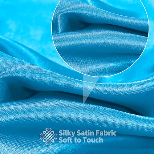 Aqua Blue Satin Fabric