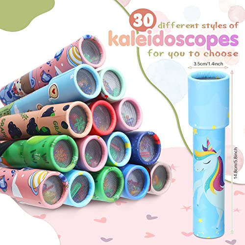 30 Pcs Valentines Day Kaleidoscopes Party Favors Vintage Mini Kaleidoscope Party Favor Educational Toy for Kids Return Gifts School Classroom Prizes Goodie Bag Fillers (30 Count)