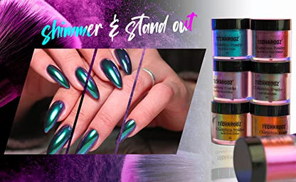 Cyan-Blue-Purple 40g- Chameleon Mica Powder Color Shift Mica Powder, Holographic Glitter for UV & Epoxy Resin Supplies, Eyeshadow, Acrylic Paint, Nail Decor