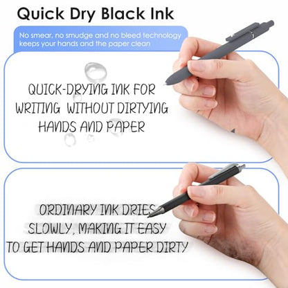 Gel Pens 6pcs 0.5mm Black Ink Fine Point Pens (6 Count)
