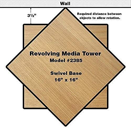 Revolving Media Tower 600 Walnut