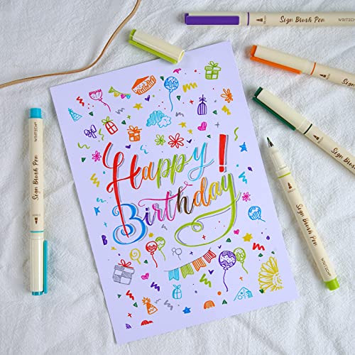 Brush Tip Marker Pens (12 Count)