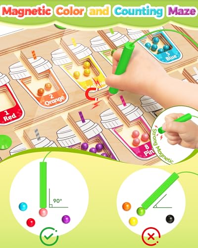 Magnetic Color and Number Maze