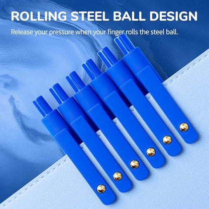 Blue Pens 6 Pcs Blue Ink Pens Fine Point Smooth Writing Pens (6 Count)