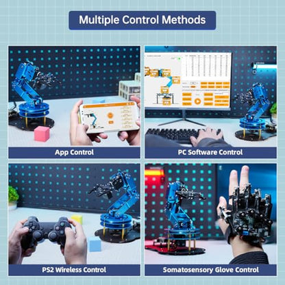 Robotic Arm for Arduino AI Vision & Voice Interaction 6DOF Serial Bus Servo Smart Robot Arm
