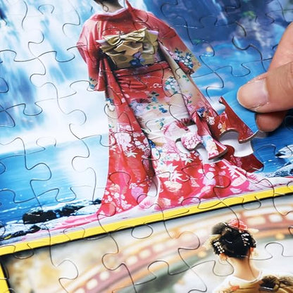 Beautiful Kimonos from Japan 500 Pieces Very Large Pieces Jigsaw Puzzle for 13+