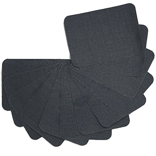 12PCS Fabric Iron on Patches Inside & Outside Strong Glue 100% Cotton Repair Patch for Clothes Pants Mending and Decorating (12 Count)