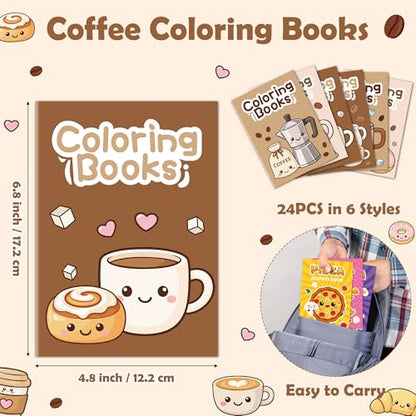 Coffee Activity Coloring Books (24 Count)