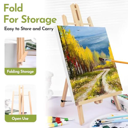 2 Pack 18 Inch Wooden Tabletop Easel Stand (2 Count)