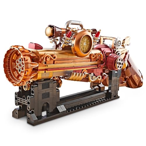Ideas Steampunk Mechanical Gun Weapon Building Blocks Set for Adults