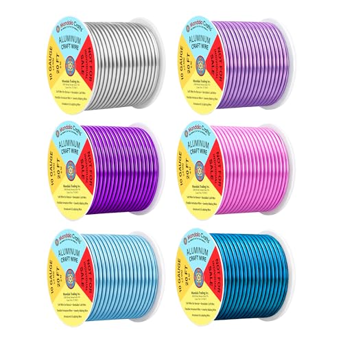 10 GA Turquoise Pink Assorted Anodized Aluminum Craft Wire