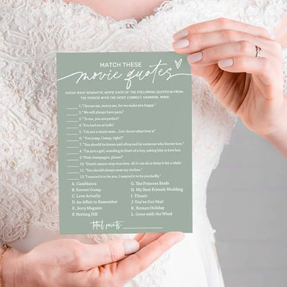 Bridal Shower Games Cards (26 Count)