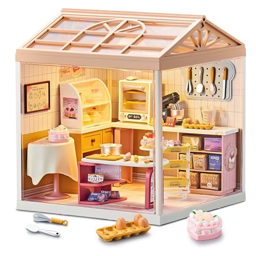 Cozy Bakery Shop Miniature House Kit with LED Light