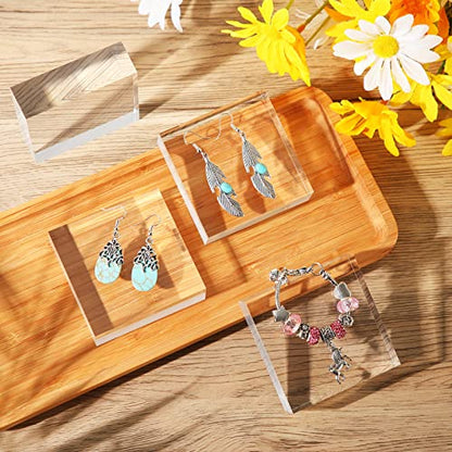 4 Pcs Acrylic Display Block Clear Cube 3 x 3 x 1 Inch