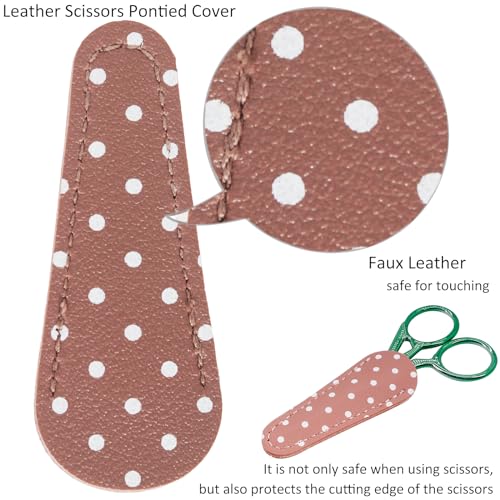 3.6" Small Crafting Shears with Leather Case for Embroidery