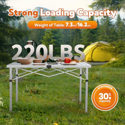 46.4" Large Camping Table for 2