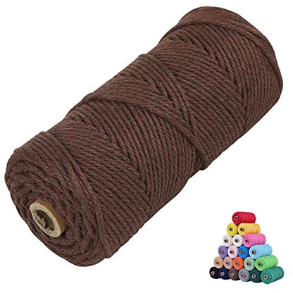 Natural Macrame Cord 3mm x 109yards Colored Macrame Cord 2mm (327 Foot)