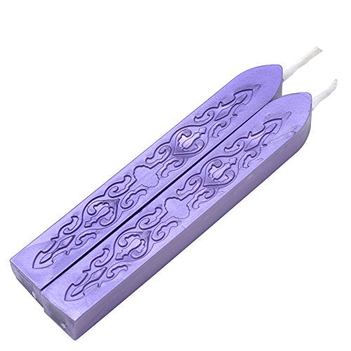 5Pcs Purple Sealing Wax Sticks with Wicks for Wax Seal Stamp (5 Count)