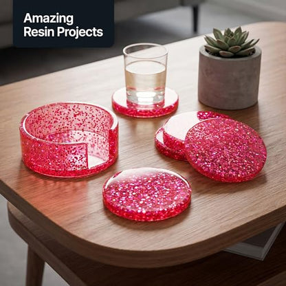 Craft Glitter Fluorescent Pink 100g Extra Chunky Glitter