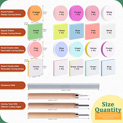 24 Pieces Block Printing Starter Tool Kit (24 Count)