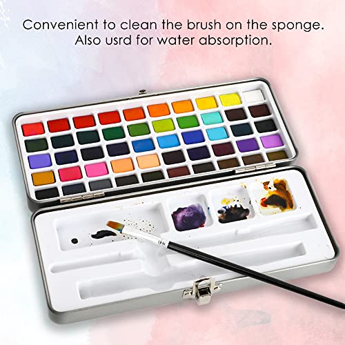 50 Color Watercolor Paint Set with Brush Pens (12.5 Ounce)