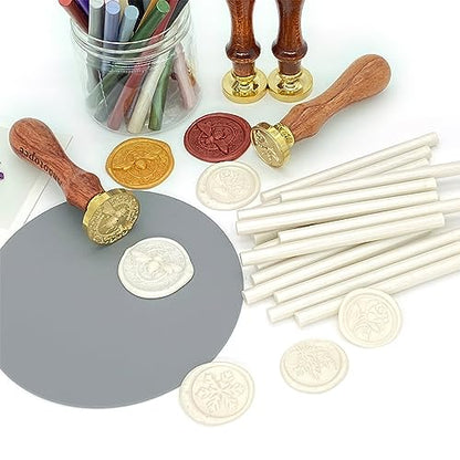 52pcs Pearl White Sealing Wax Sticks for Glue Gun