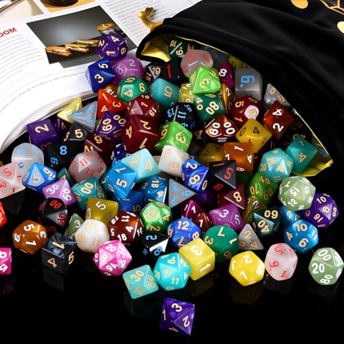 35 Set DND Polyhedral Dice with Storage Pouch