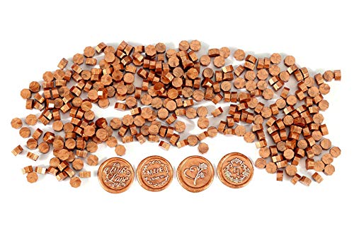 360 Pcs Metallic Copper Sealing Wax Beads Set for Wax Seal Stamp with Candles and Melting Spoon
