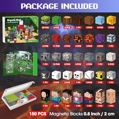 150PCS Magnetic Blocks (150 Count)