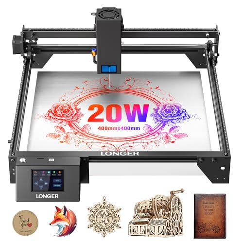 RAY5 Laser Engraver 20000mW Laser Cutter 130W CNC Laser Cutter with 3.5"Touch Screen Laser Engraving Machine DIY Engraver Tool for Metal Glass Wood Leather Laser Class ii