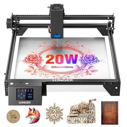 RAY5 Laser Engraver 20000mW Laser Cutter 130W CNC Laser Cutter with 3.5"Touch Screen Laser Engraving Machine DIY Engraver Tool for Metal Glass Wood Leather Laser Class ii