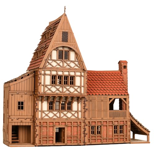 Guild Hall DIY Wooden House Building Kit for Architecture & Engineering Assembly Set for Teens and Adult