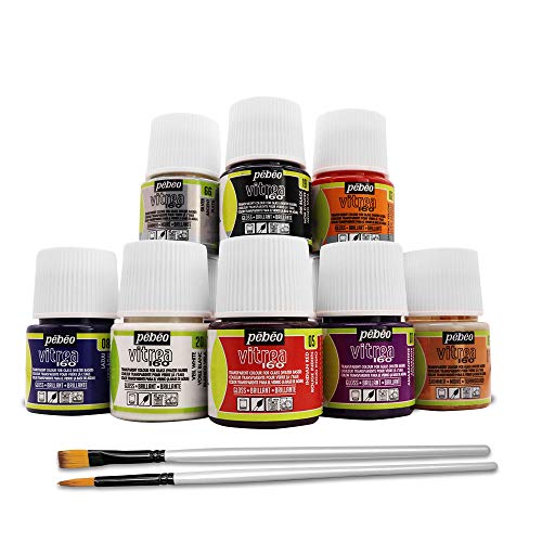Pebeo Vitrea 160 Faux Stained Glass Paint Kit (12 Fl Oz)