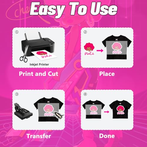 Mix Pack Heat Transfer Paper for Dark Fabric 10 Sheets (20 Count)