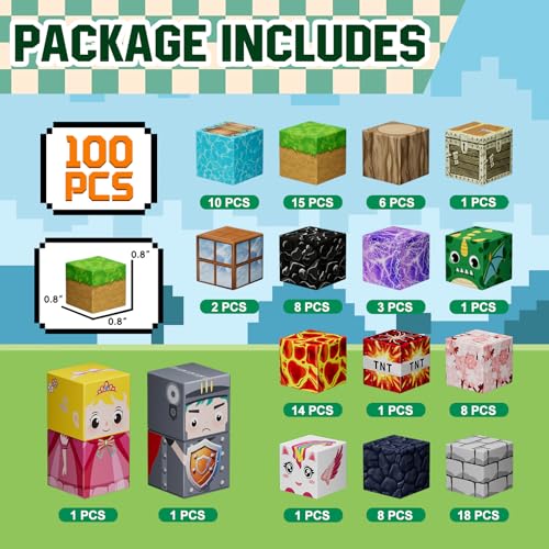 100PCS Magnetic Blocks (100 Count)