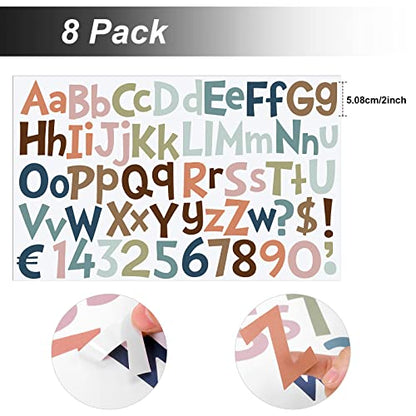 544 Pcs 16 Sheets Large Alphabet Stickers 2 Inch