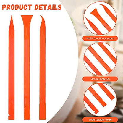 18 Pcs Carbon Fiber Plastic Scrapers Cleaning Tool Non (18 Count)