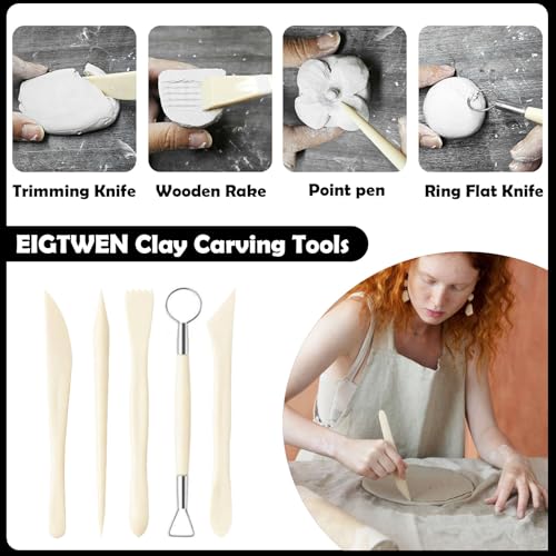 100ml Air Dry Clay Glaze and 29pcs Clay Tools Kit