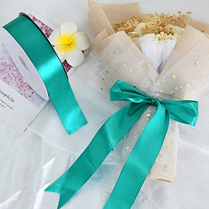 100 Yard Turquoise Satin Ribbon 1 (300 Foot)