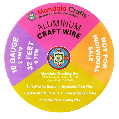10 Gauge Pastel Anodized Aluminum Craft Wire (128 Foot)