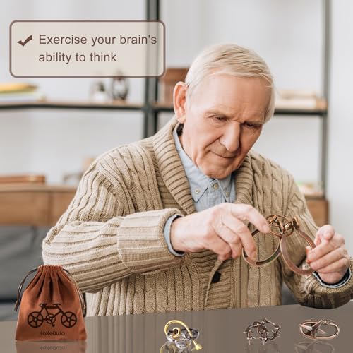9 PCS Metal Brain Teaser Puzzles Disentanglement Puzzles Lock Puzzle Games Set Gift for Adults Teenagers Kids (72 Count)