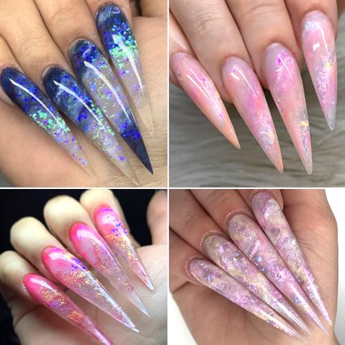 Holographic Nail Art Glitter Iridescent Flakes