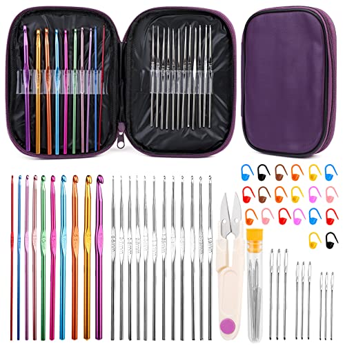 54 Pcs Crochet Hooks Set