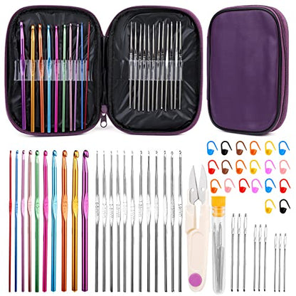 54 Pcs Crochet Hooks Set